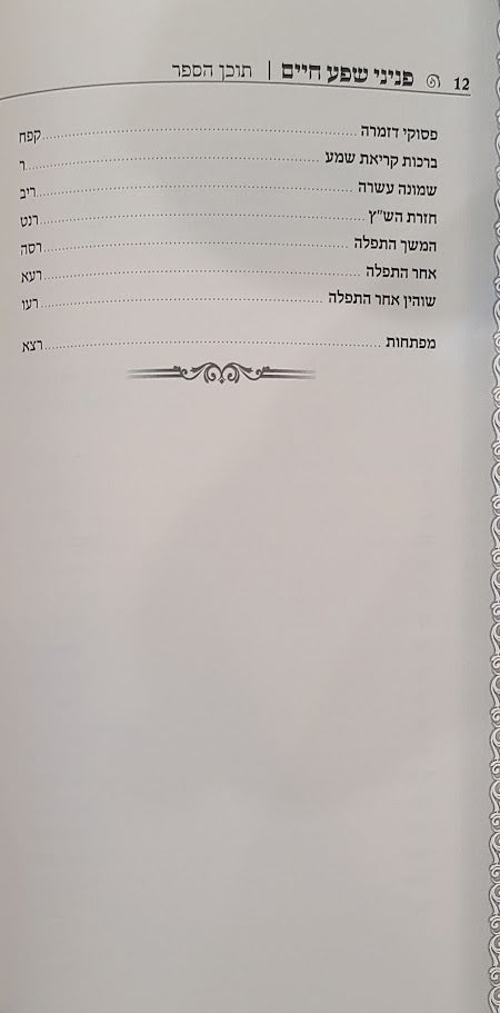פניני שפע חיים - עניני תפלה